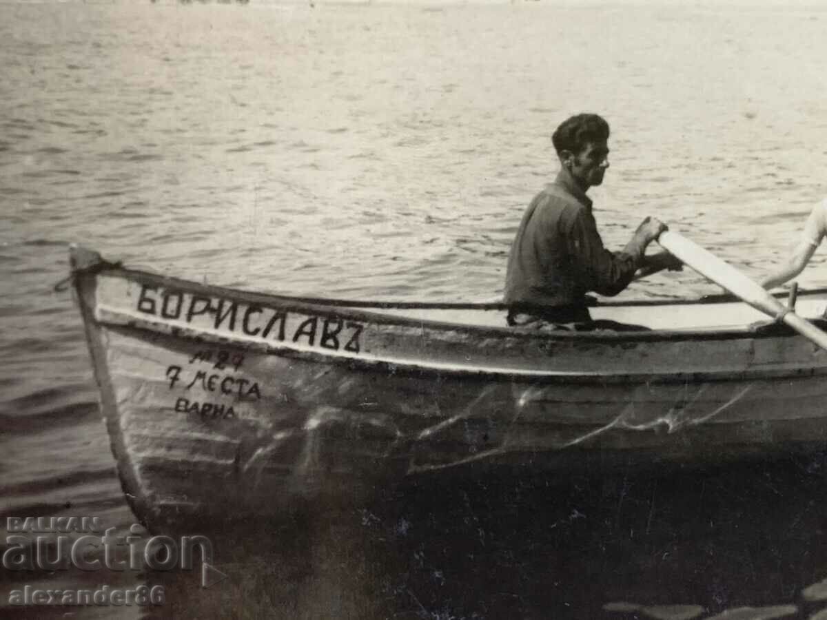 Varna boat "Borislav" military with two ladies old photo with price 5.00 BGN | € 2.56 Varna boat "Borislav" military with two ladies old photo with price 5.00 BGN | € 2.56