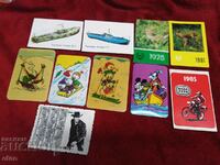 OLD CALENDARS-10 NUMBERS, horse, parrot