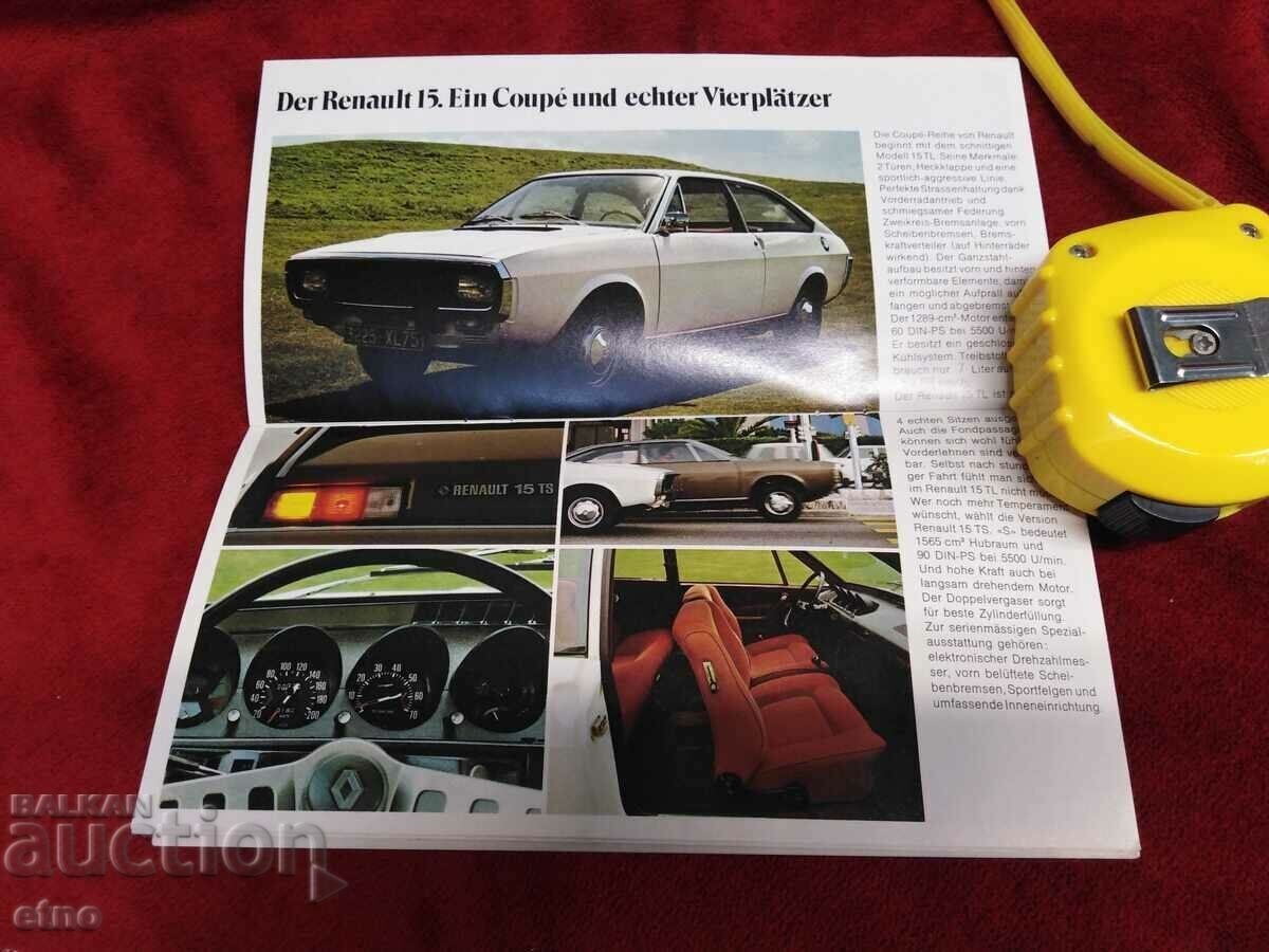 RENAULT 1975, ADVERTISING BOOK, RENAULT BROCHURE - 6 RENAULT 1975, ADVERTISING BOOK, RENAULT BROCHURE - 6