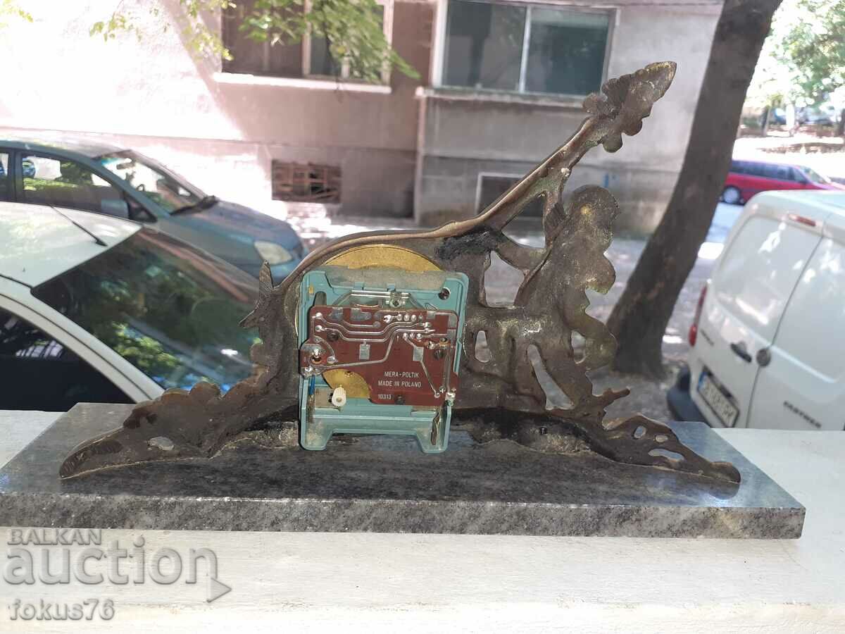 Auction Old beautiful baroque mantel clock bronze marble Auction Old beautiful baroque mantel clock bronze marble