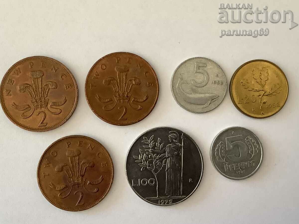 Лот 7 броя монети - Европа