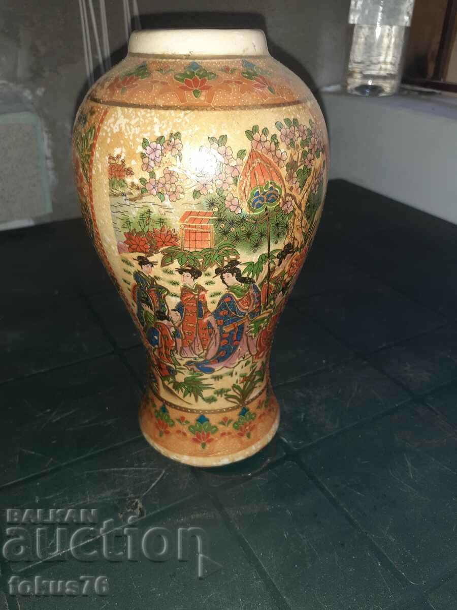 Vază veche din porțelan satsuma - 6 Vază veche din porțelan satsuma - 6