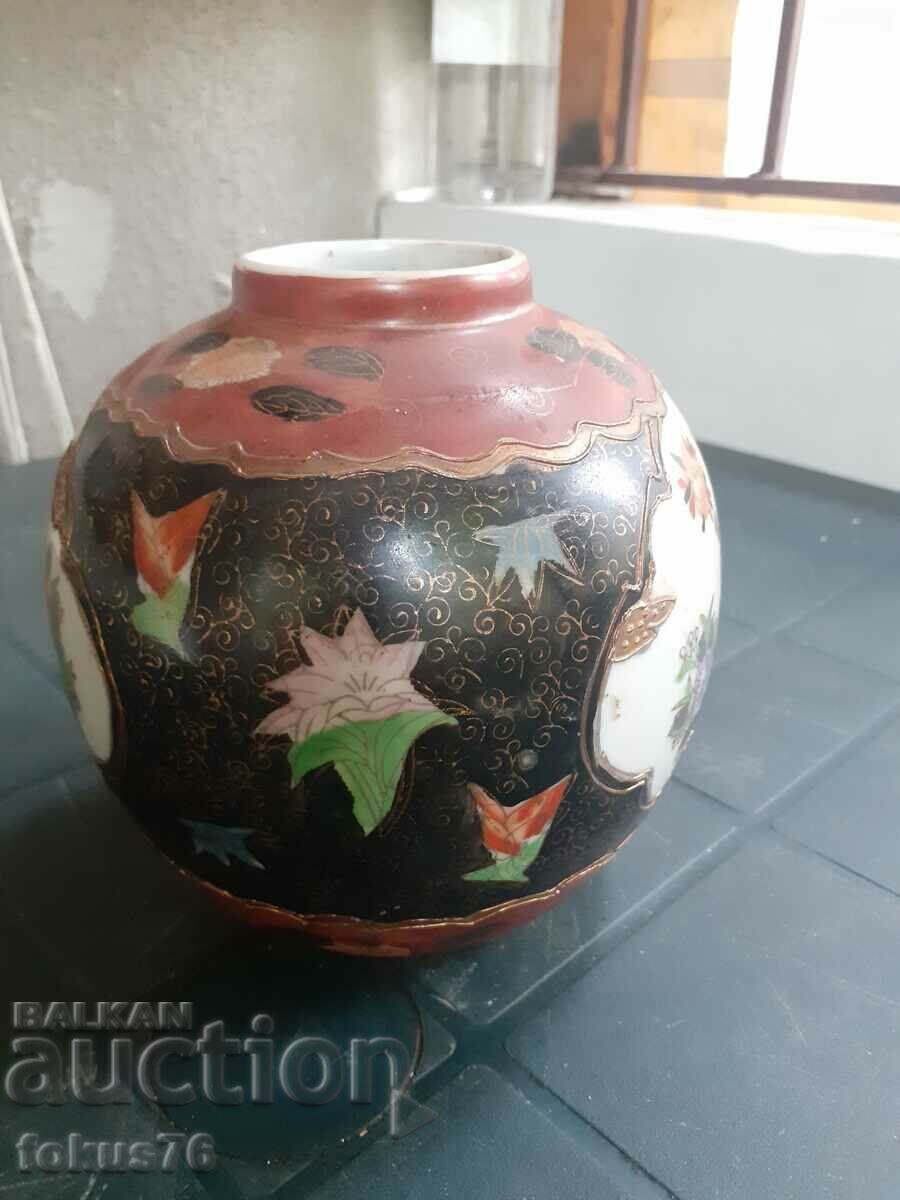 Auction Old vase jar porcelain Satsuma Satsuma Auction Old vase jar porcelain Satsuma Satsuma