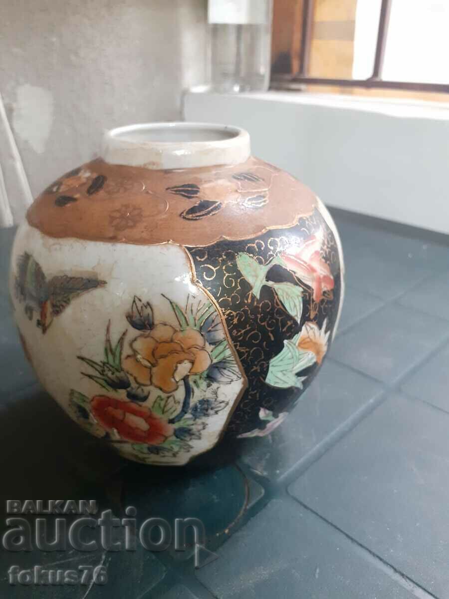 Auction Old beautiful vase jar porcelain Satsuma Satsuma marked Auction Old beautiful vase jar porcelain Satsuma Satsuma marked