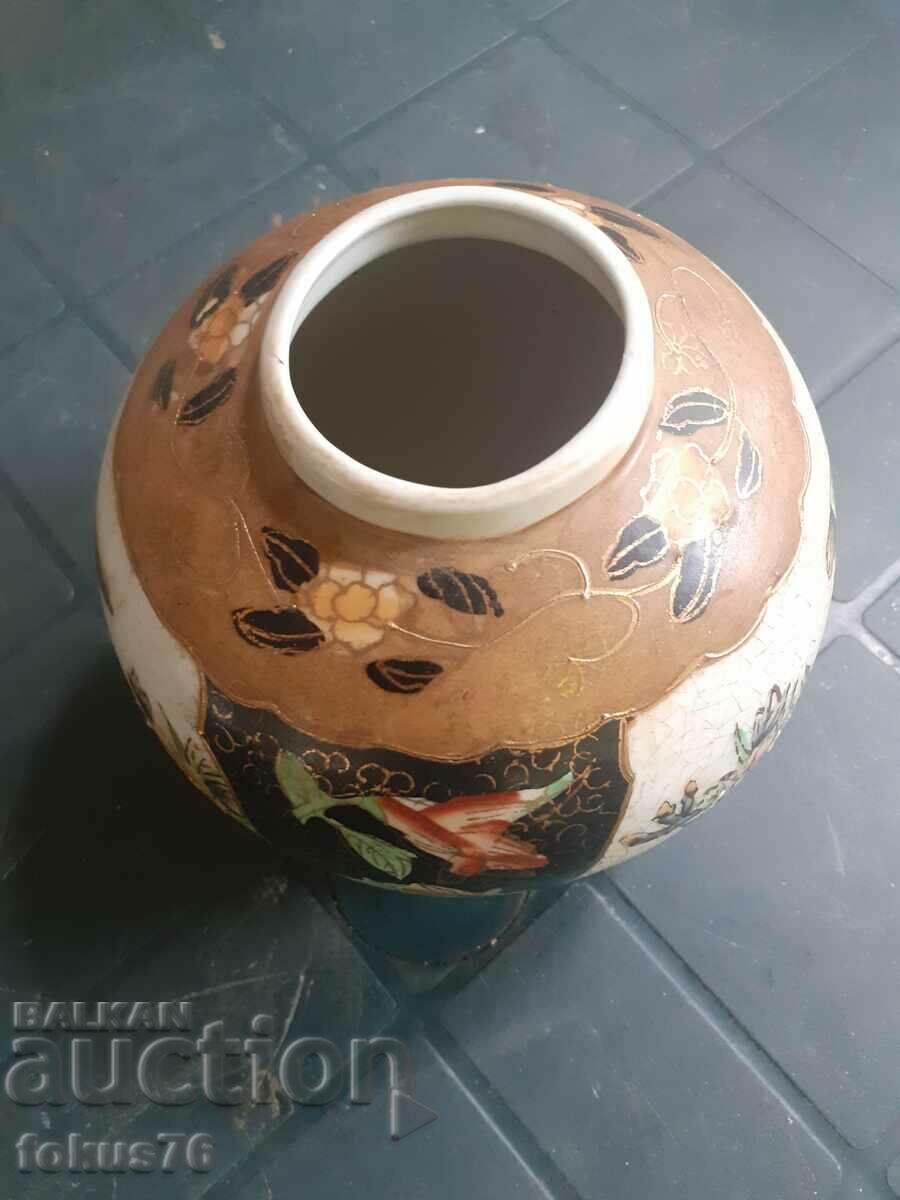 Old beautiful vase jar porcelain Satsuma Satsuma marked - 5 Old beautiful vase jar porcelain Satsuma Satsuma marked - 5