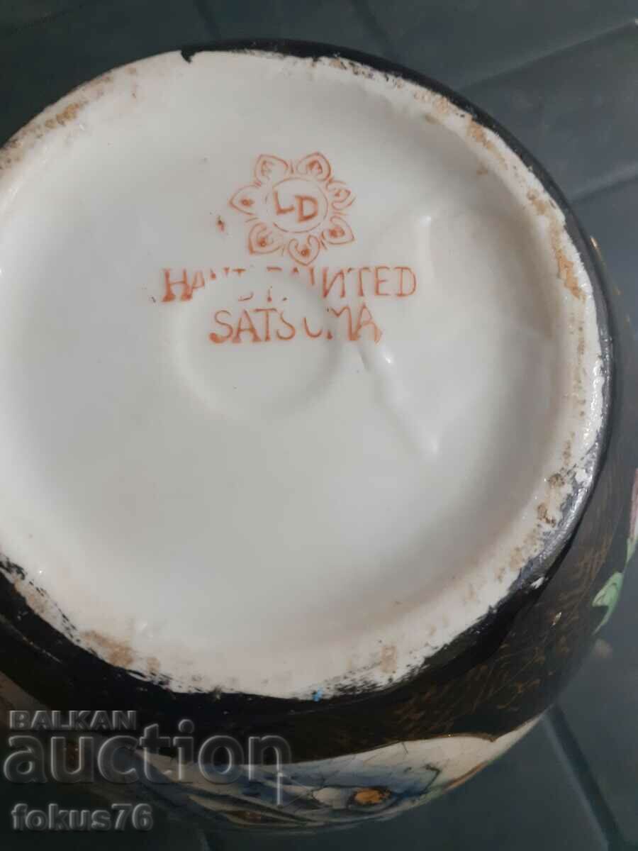 Old beautiful vase jar porcelain Satsuma Satsuma marked - 6 Old beautiful vase jar porcelain Satsuma Satsuma marked - 6