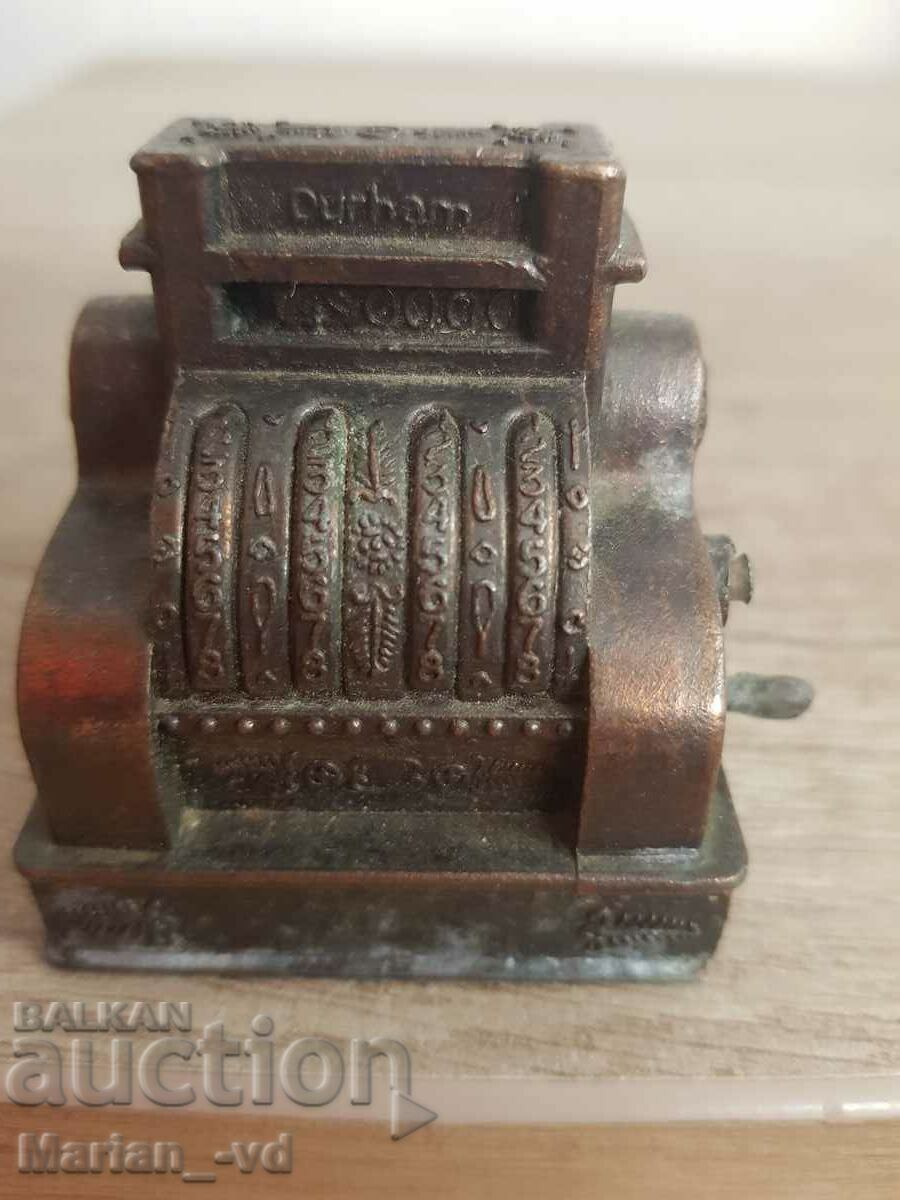 Παλιά αναμνηστικά μεταλλική ταμειακή μηχανή