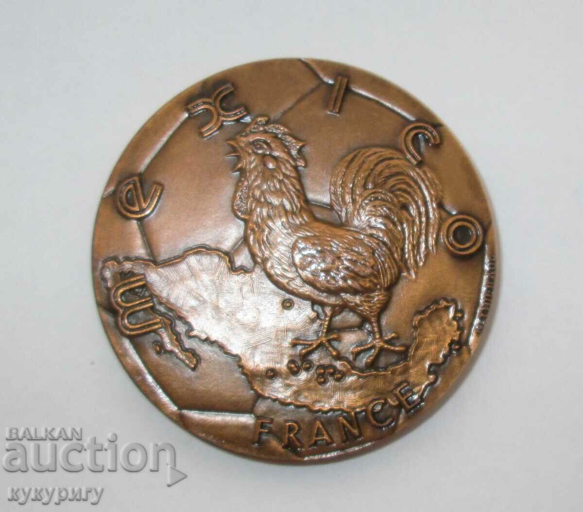 Old Medal Plaque Soccer World Cup Mexico 1986 - 6 Old Medal Plaque Soccer World Cup Mexico 1986 - 6