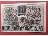 Bancnota-Germania-Saxonia-Oldenburg-10 Pfennig 1918