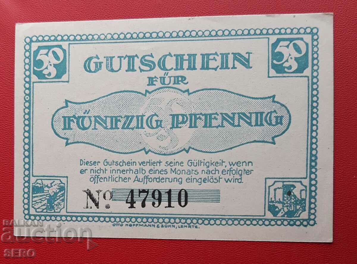 Bancnota-Germania-Saxonia-Lerte-50 pfennig 1921