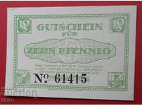 Bancnota-Germania-Saxonia-Lerte-10 Pfennig 1921