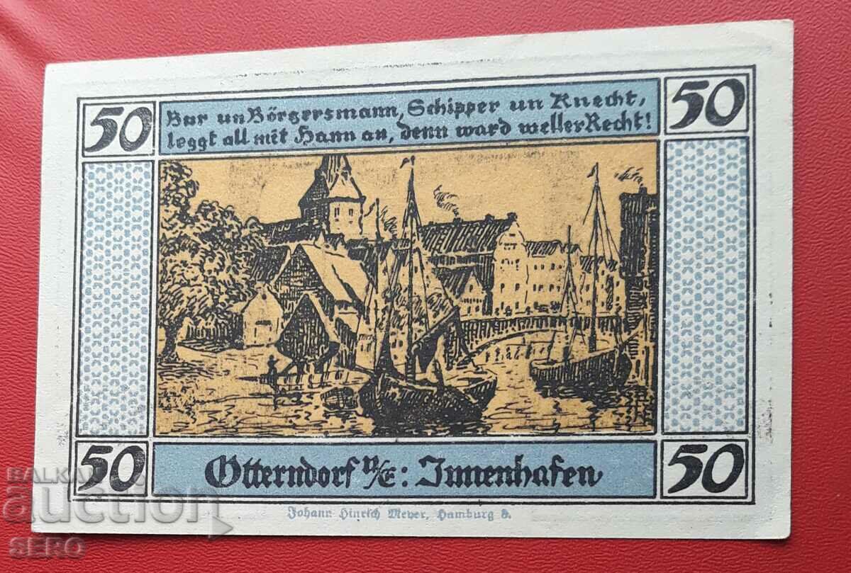Banknote-Germany-Thuringia-Uterndorf-50 pfennig 1920