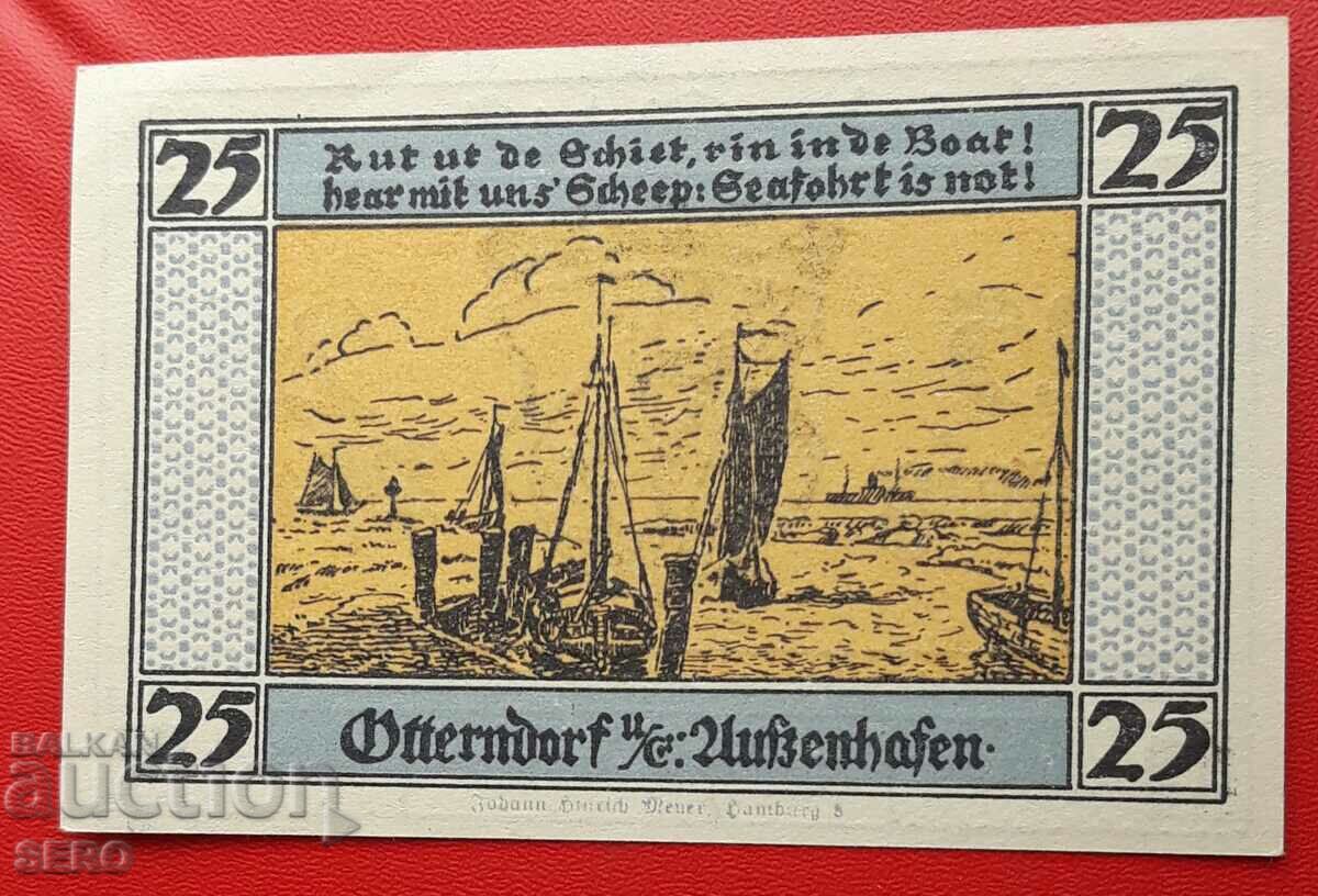 Bancnota-Germania-Thuringia-Uterndorf-25 pfennig 1920