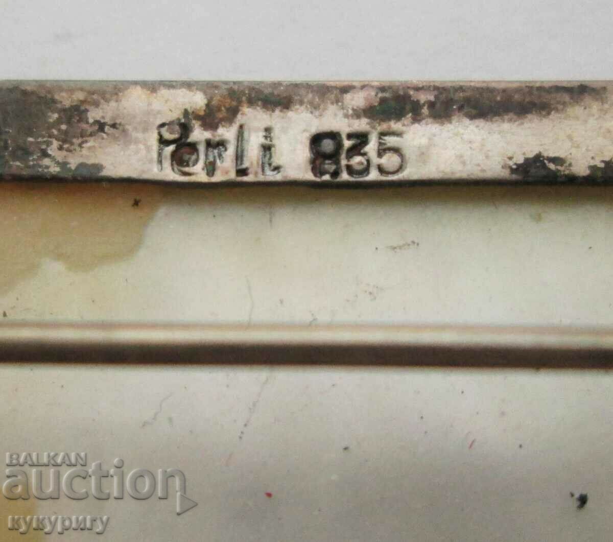 Παράδοση Ασημένια γυναικεία καρφίτσα κόσμημα από ασήμι και φίλντισι Παράδοση Ασημένια γυναικεία καρφίτσα κόσμημα από ασήμι και φίλντισι