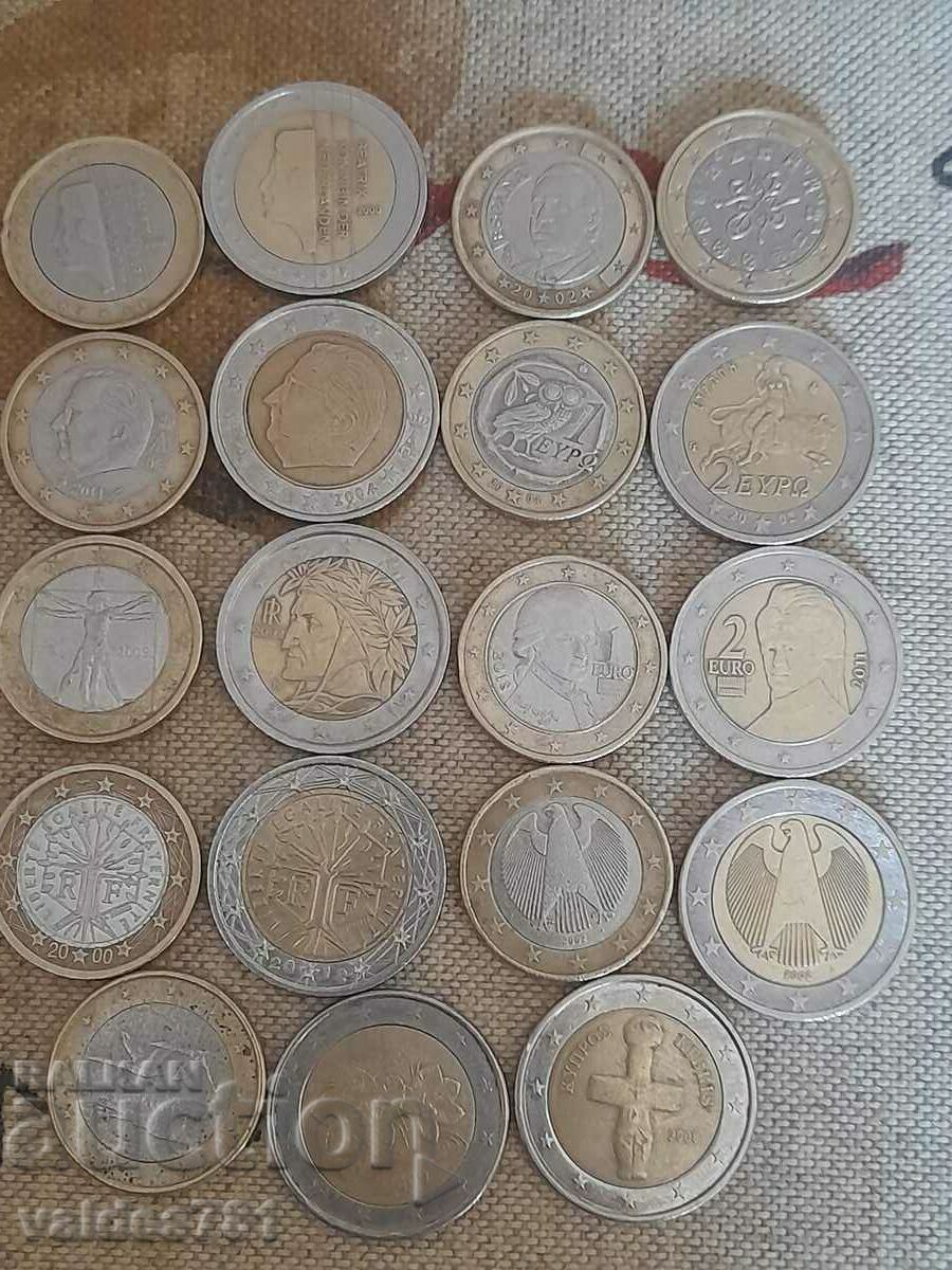 Lot of euro coins