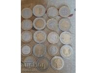 Lot of euro coins