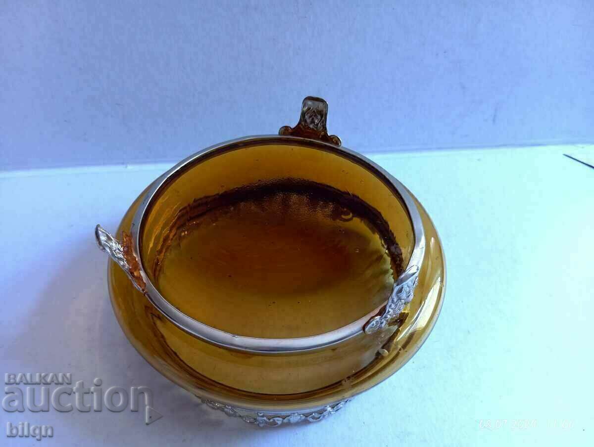 Delivery of Great Dish With Silver Plated Ornaments