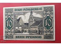 τραπεζογραμμάτιο-Γερμανία-Βρανδεμβούργο-Mühlberg-10 Pfennig 1921