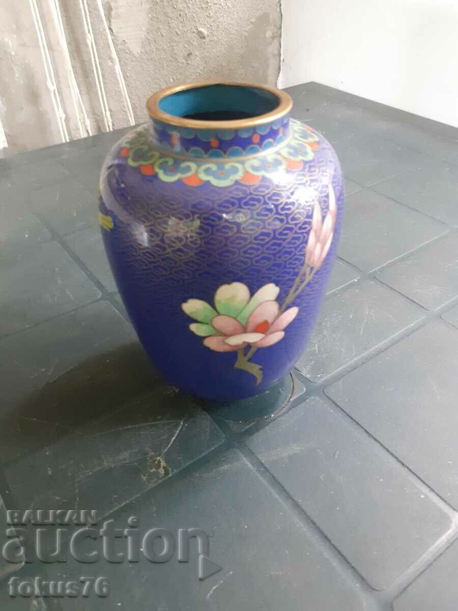 A beautiful cloisonne bronze enamel vase with price 190.00 BGN | € 97.15