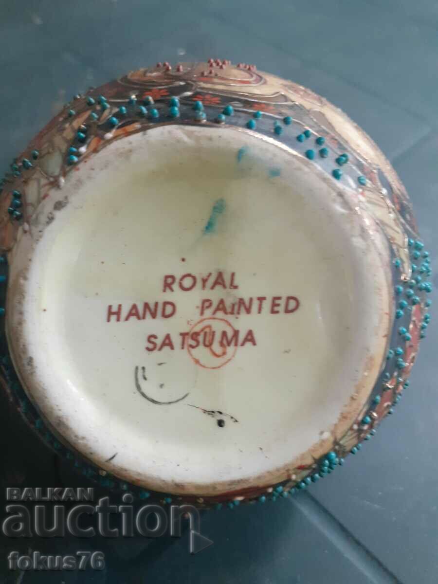 Beautiful old Satsuma satsuma porcelain jar vase - 5 Beautiful old Satsuma satsuma porcelain jar vase - 5