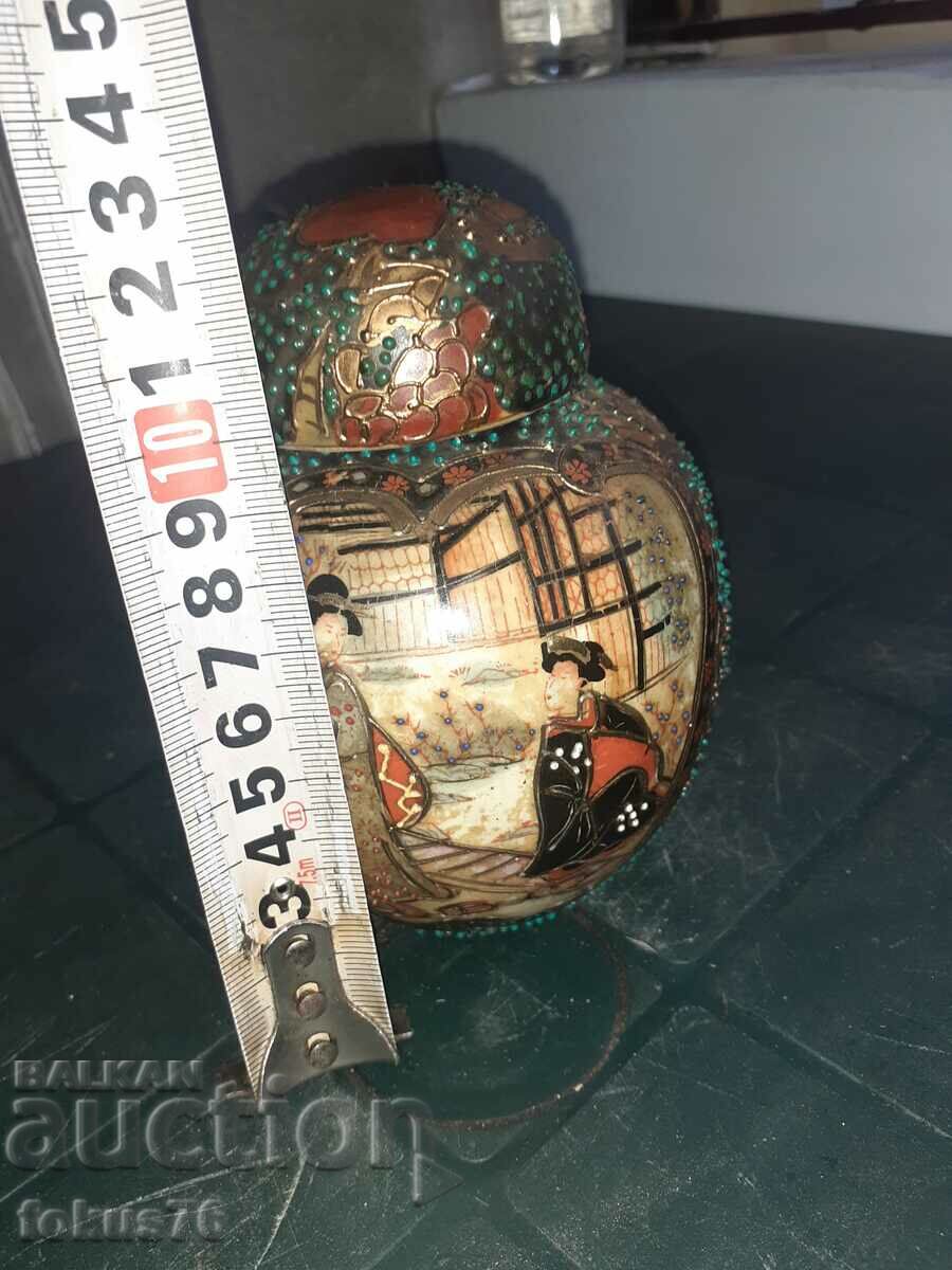 Beautiful old Satsuma satsuma porcelain jar vase - 7 Beautiful old Satsuma satsuma porcelain jar vase - 7