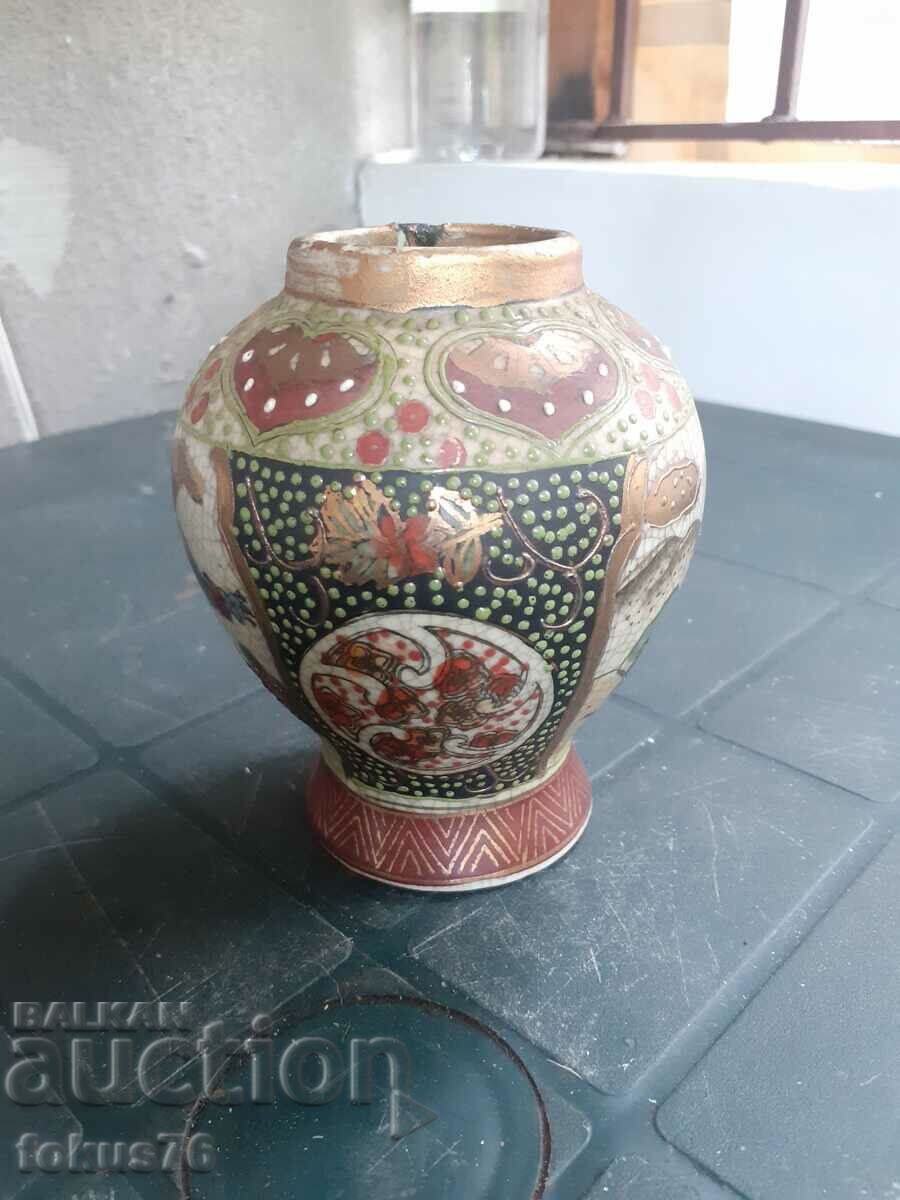 Красива стара ваза порцелан Сатцума Satsuma с цена 250.00 лв. | € 127.82 Красива стара ваза порцелан Сатцума Satsuma с цена 250.00 лв. | € 127.82