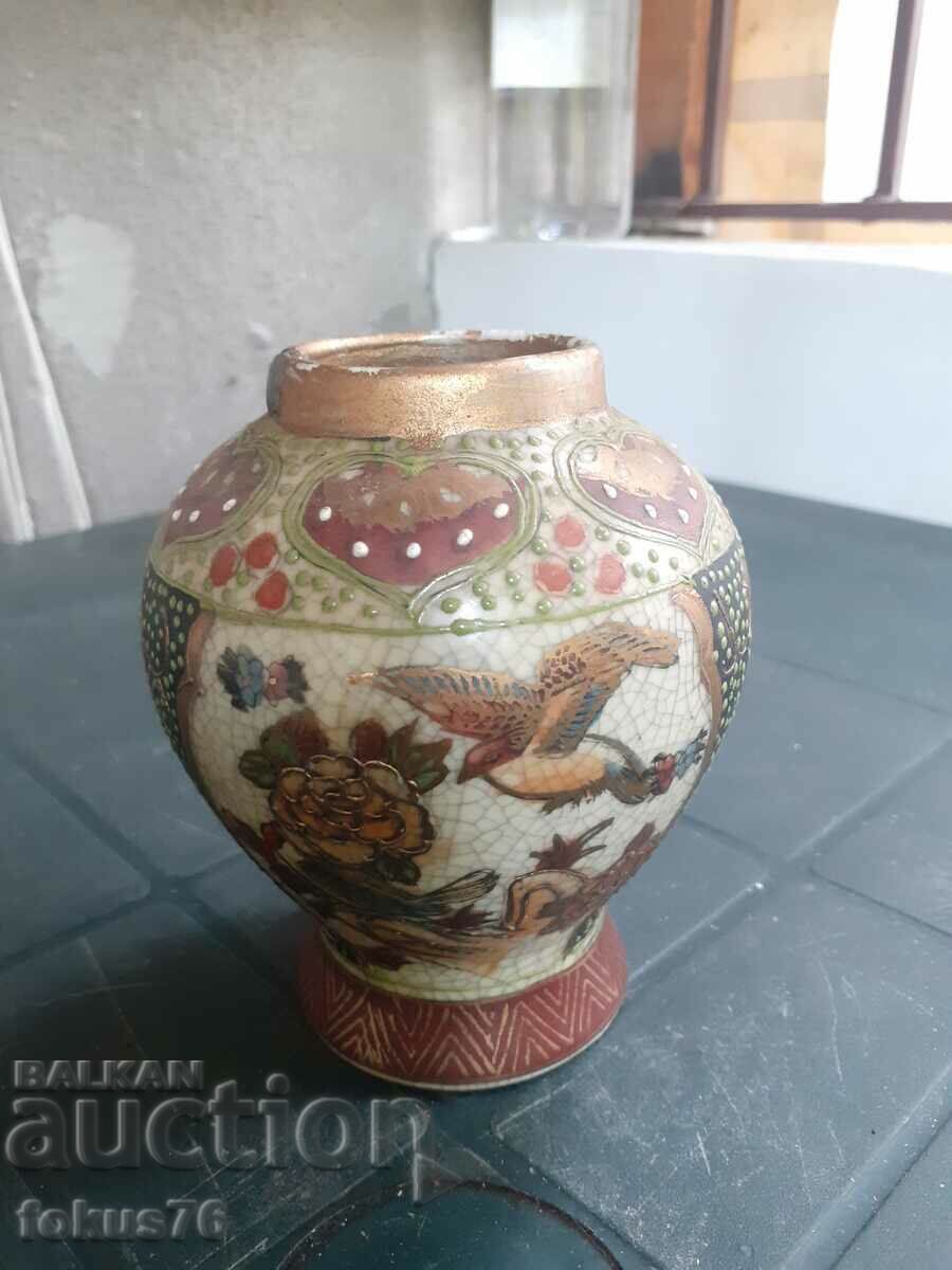 Красива стара ваза порцелан Сатцума Satsuma - 5 Красива стара ваза порцелан Сатцума Satsuma - 5