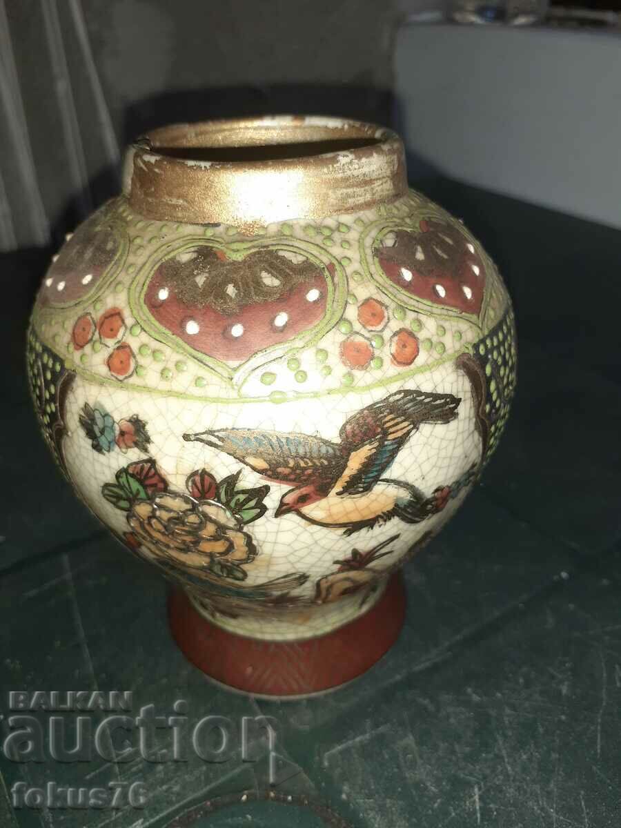 Красива стара ваза  порцелан Сатцума Satsuma