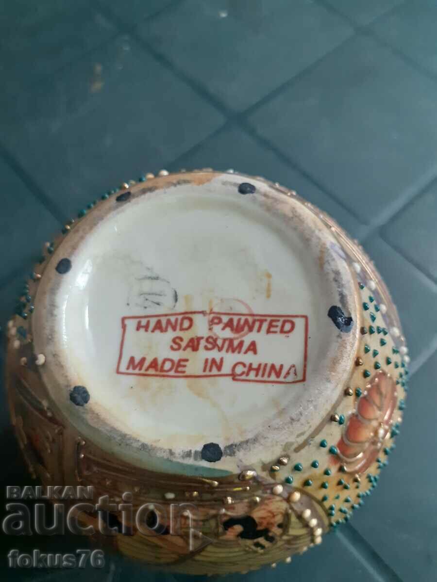 Beautiful old Satsuma porcelain vase Satsuma gilding - 5