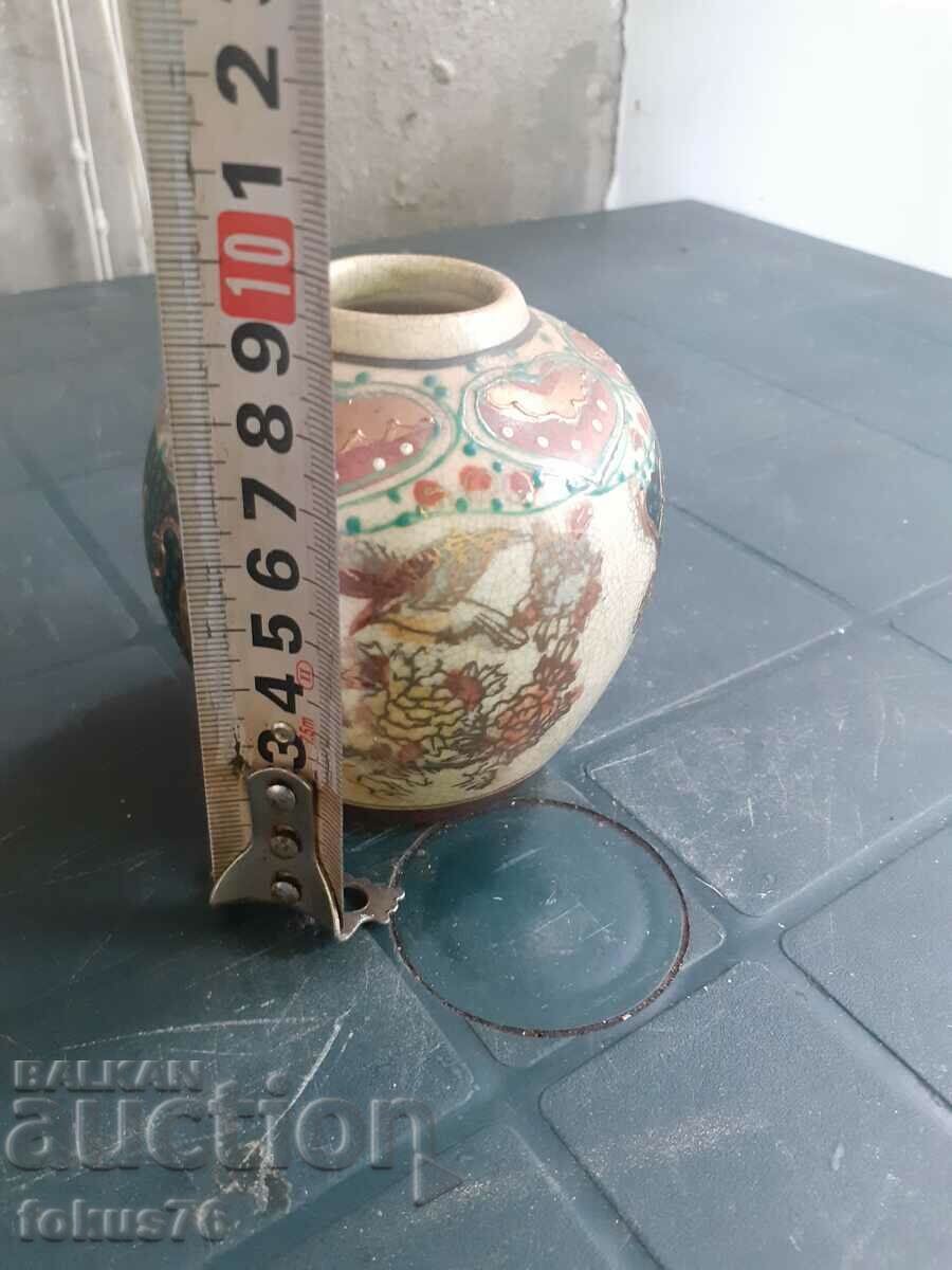 A beautiful old Satsuma porcelain vase - 6 A beautiful old Satsuma porcelain vase - 6