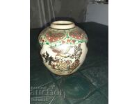 A beautiful old Satsuma porcelain vase