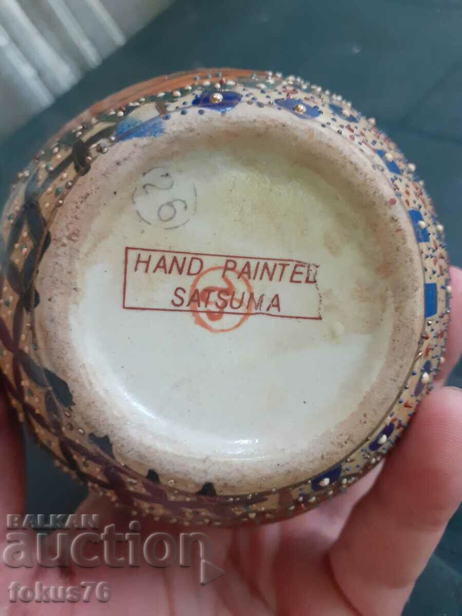 Livrarea O frumoasă vază veche Satsuma din porțelan Satsuma