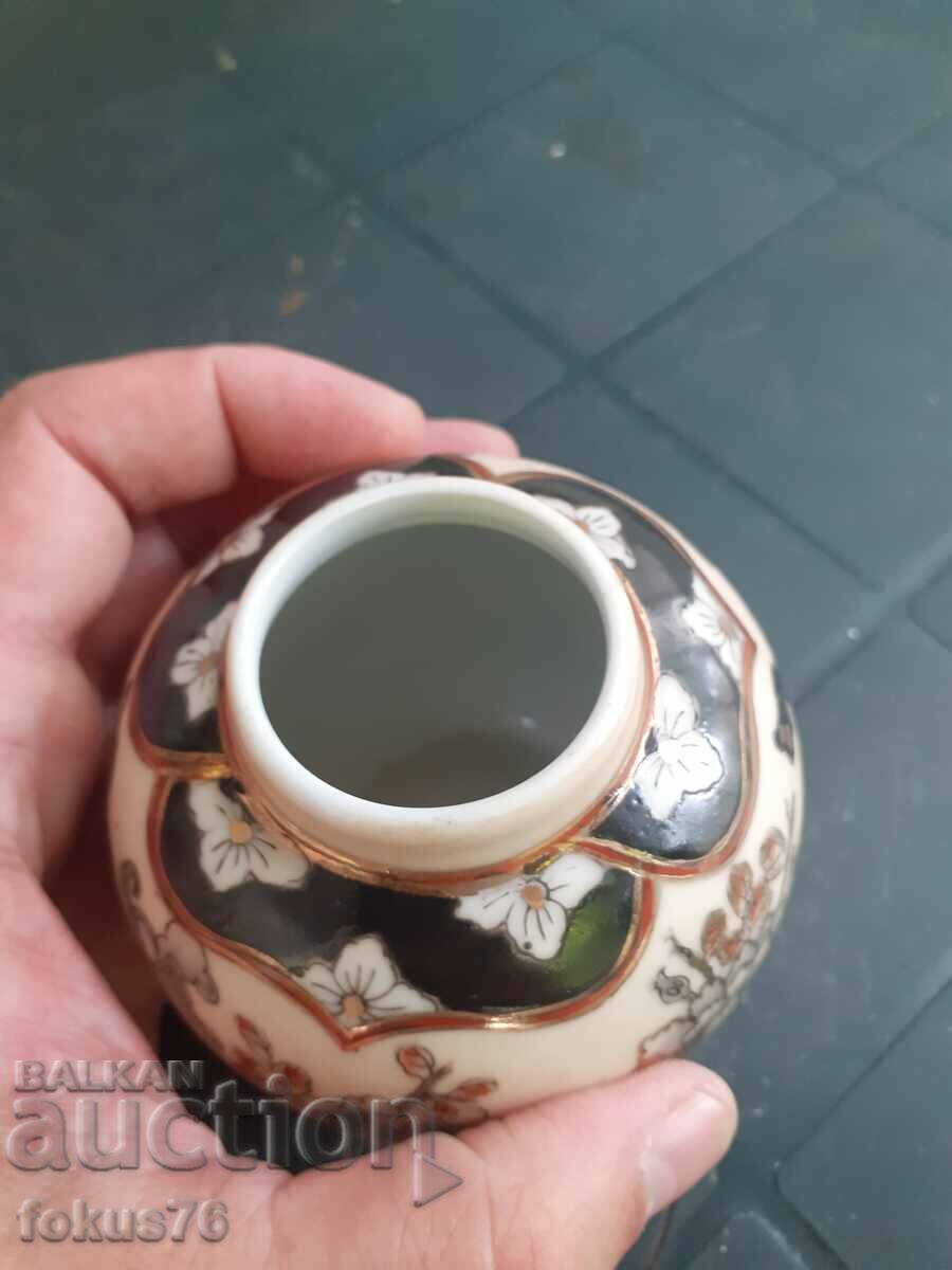 Beautiful old Satsuma porcelain vase Satsuma marking - 5