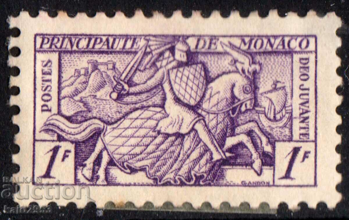 Monaco-1951-Road Map Stamp,MLH