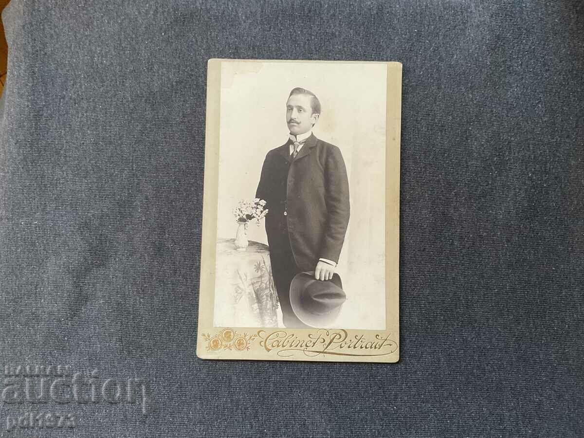 Стара снимка Б.И. Маждраков млад мъж костюм  1905