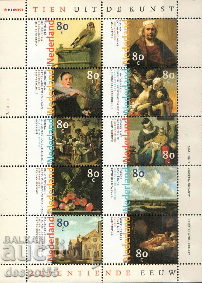 1999. The Netherlands. Dutch paintings of the 17th century. Block.