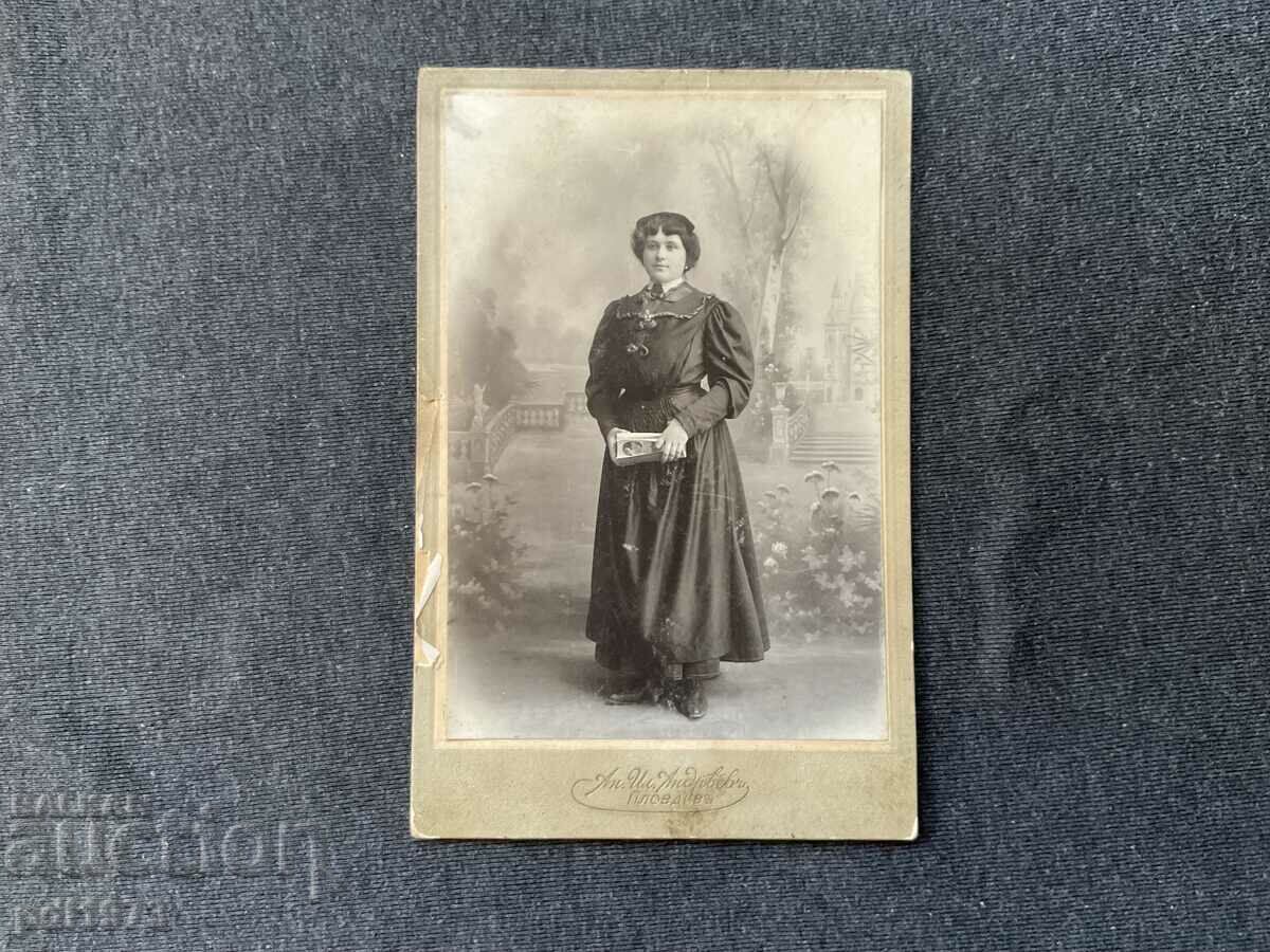 Стара снимка Ан. Ил. Андреев Пловдив 1900 портрет