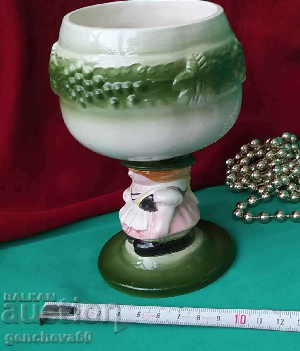 Interesting vintage wine glass - 6