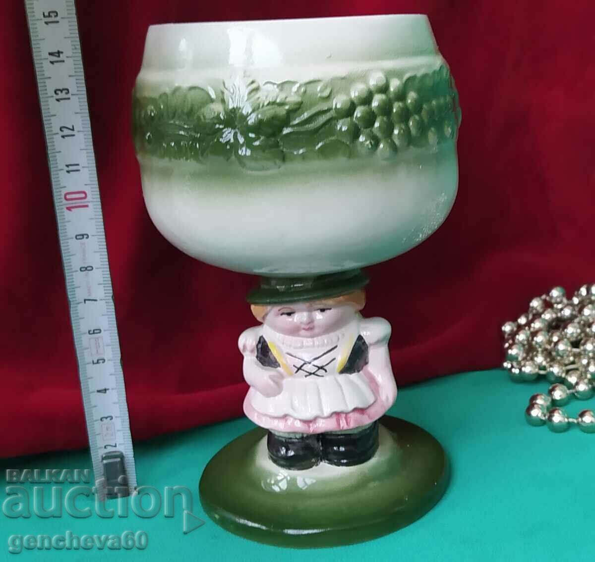 Interesting vintage wine glass