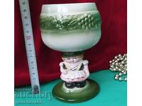 Interesting vintage wine glass