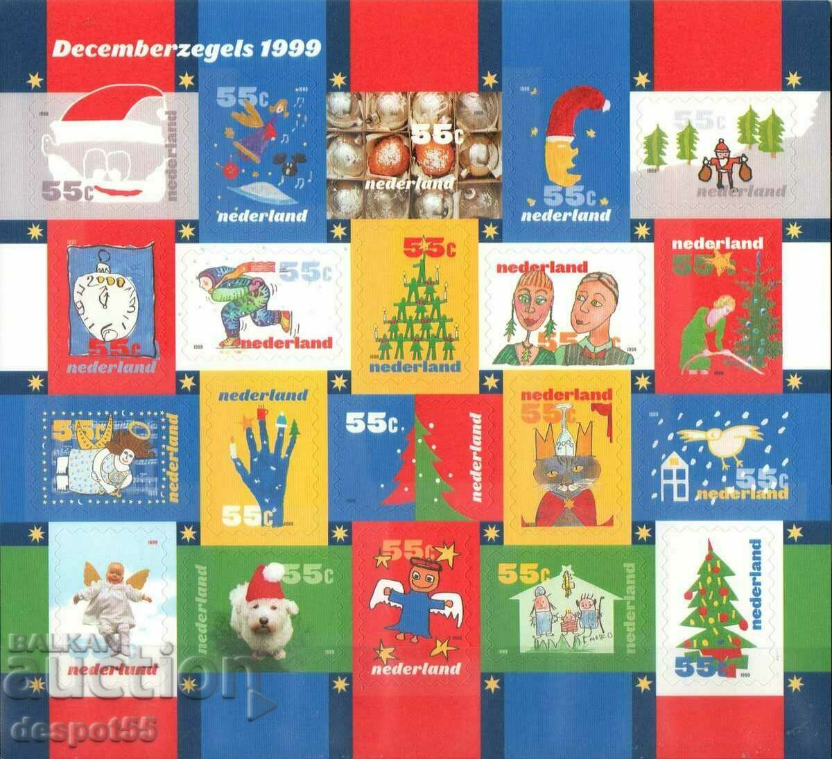 1999. Ολλανδία. Γραμματόσημα Δεκεμβρίου. ΟΙΚΟΔΟΜΙΚΟ ΤΕΤΡΑΓΩΝΟ.