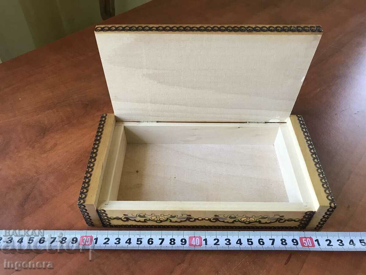 Auction BOX WOOD PYROGRAPH DRAWING ANTIQUE FROM SOCA MOSTRA Auction BOX WOOD PYROGRAPH DRAWING ANTIQUE FROM SOCA MOSTRA