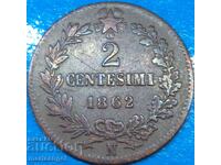 2 centesimi 1862 N - Naples