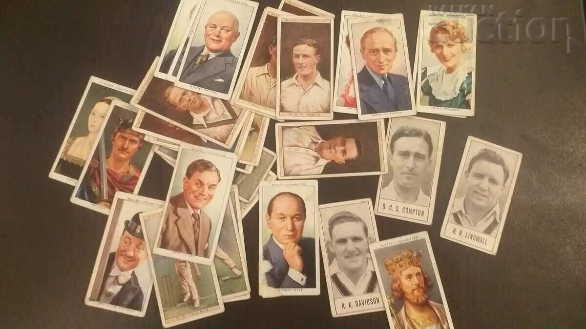 Cards from cigarette boxes