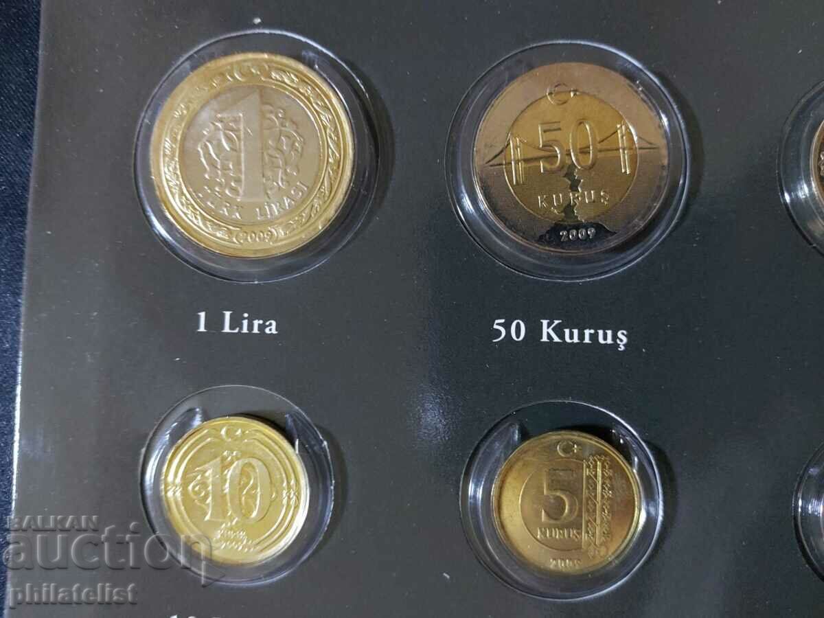 Auction Complete set - Turkey 2009, 6 coins Auction Complete set - Turkey 2009, 6 coins