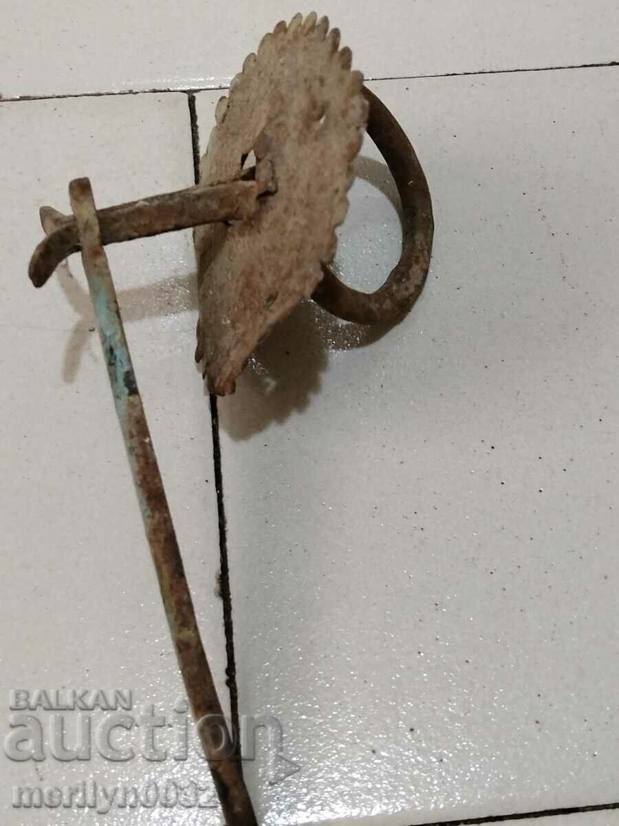 Delivery of Antique wrought iron latch, lock, latch for an antique gate Delivery of Antique wrought iron latch, lock, latch for an antique gate