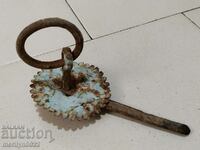Antique wrought iron latch, lock, latch for an antique gate
