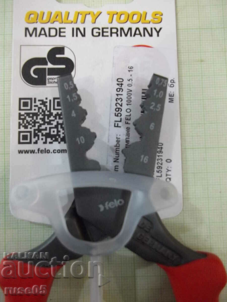 Παράδοση Πένσα πτύχωσης "FELO 1000V 0,5 - 16 mm" καινούργια Παράδοση Πένσα πτύχωσης "FELO 1000V 0,5 - 16 mm" καινούργια
