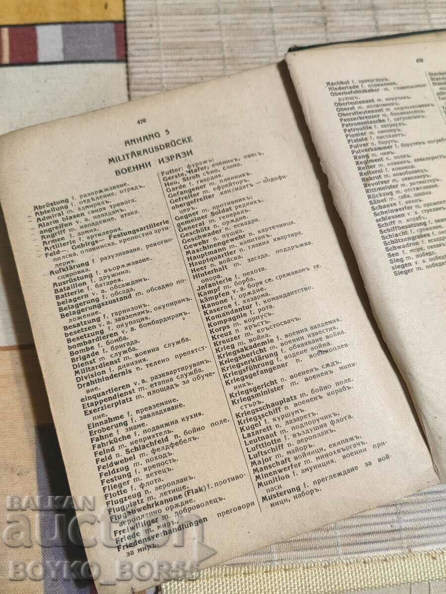 Old Tsarsko Time German Bulgarian Dictionary 1942 - 7 Old Tsarsko Time German Bulgarian Dictionary 1942 - 7