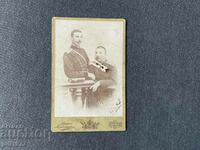 Παλιό φωτογραφικό χαρτόνι Αρ. Μαρκαριανοί Αξιωματικοί 1900